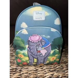 Loungefly Disney Dumbo Flower Field Mother Mrs. Jumbo Mini Backpack.